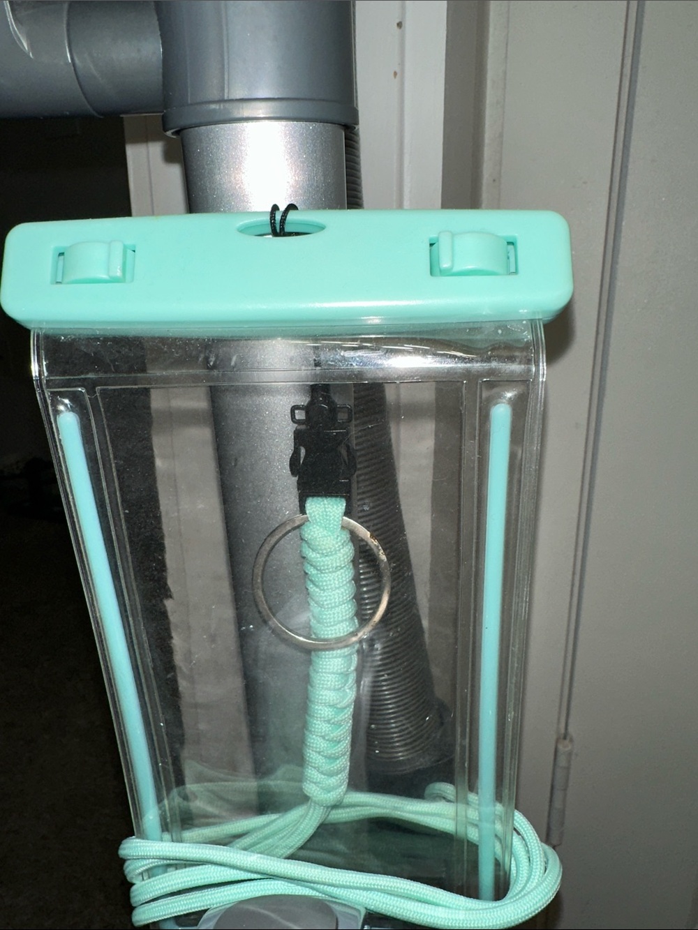 Waterproof Phone Pouch with Mint Green Lanyard
